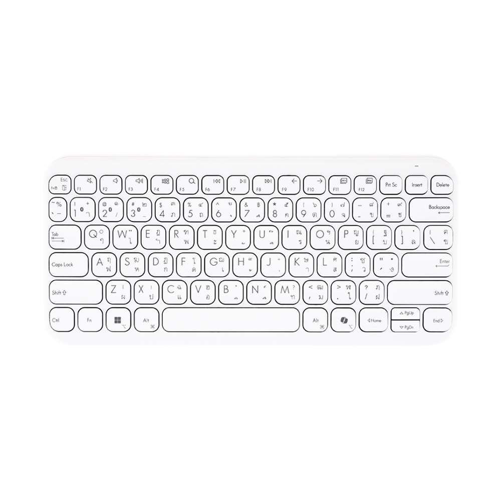 KEYBOARD WIRELESS ASUS MARSHMALLOW KW100 - IRIDESCENT WHITE (BLUETOOTH EN/TH)
