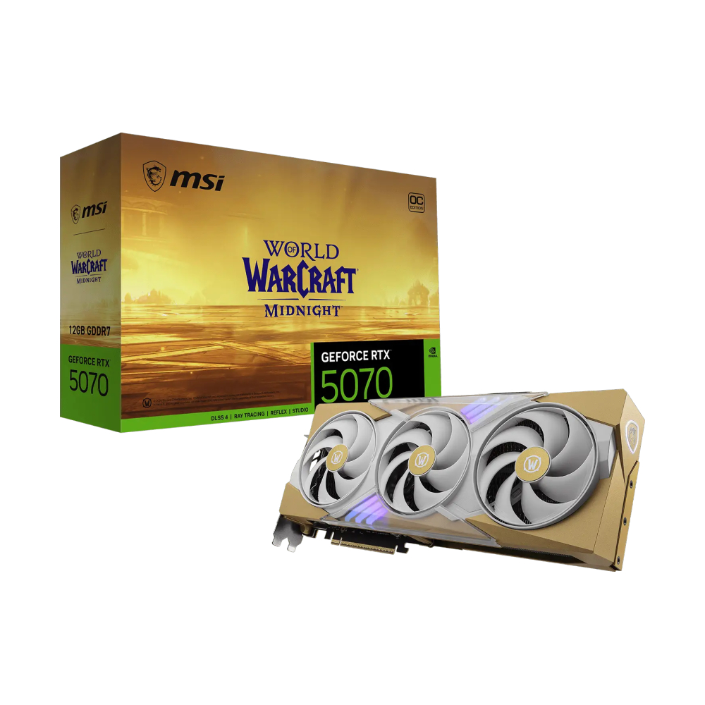 VGA MSI GEFORCE RTX 5070 WOW MIDNIGHT LIGHT OC - 12GB GDDR7