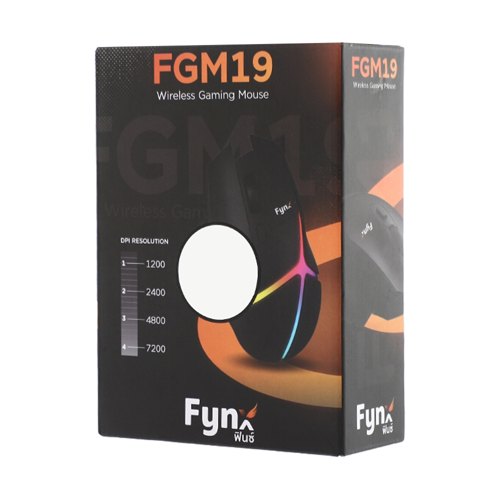 MOUSE WIRELESS BLUETOOTH FYNX FGM19 BUILT-IN BATTERY BLACK (เมาส์ไร้สาย)
