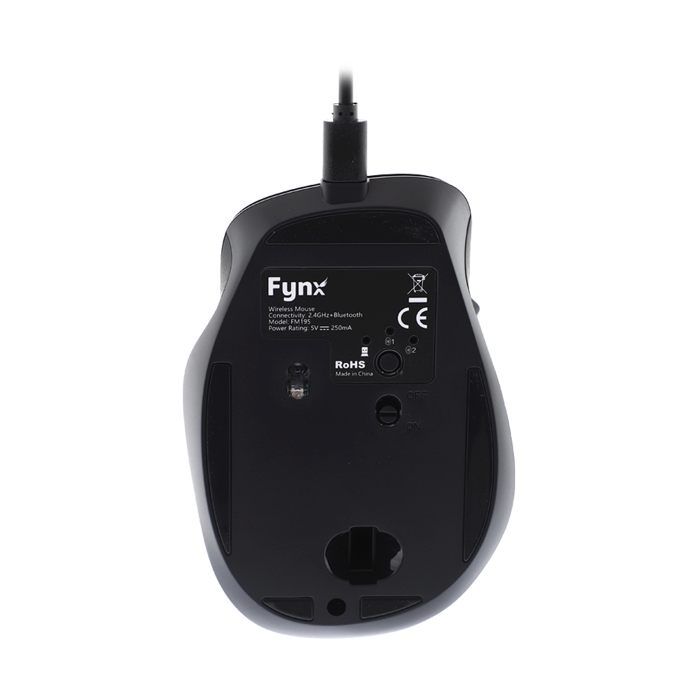 MOUSE WIRELESS FYNX FM195 BLACK (BLUETOOTH)                                     