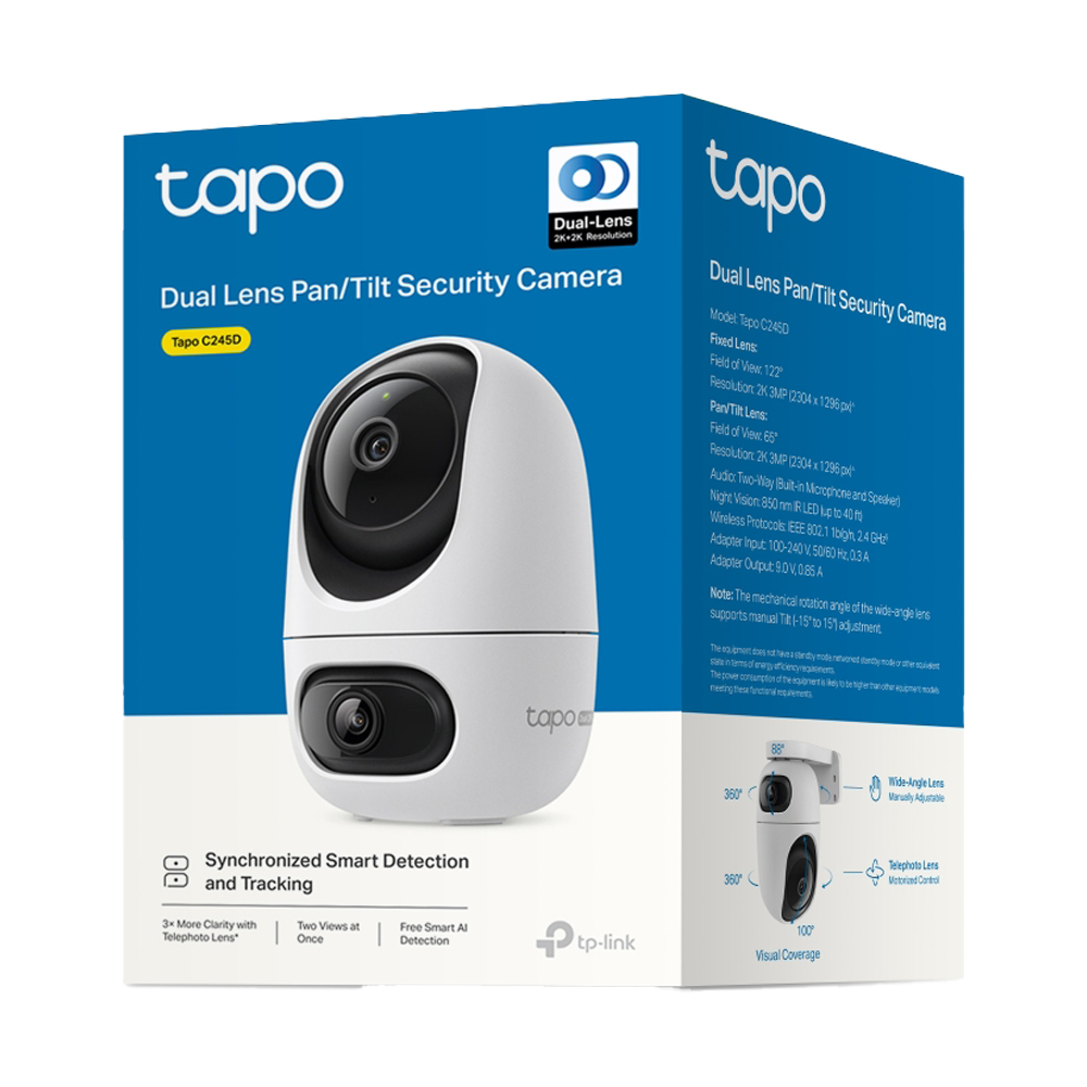 กล้องไร้สาย Smart Camera (3.0MP) TP-LINK TAPO C245D