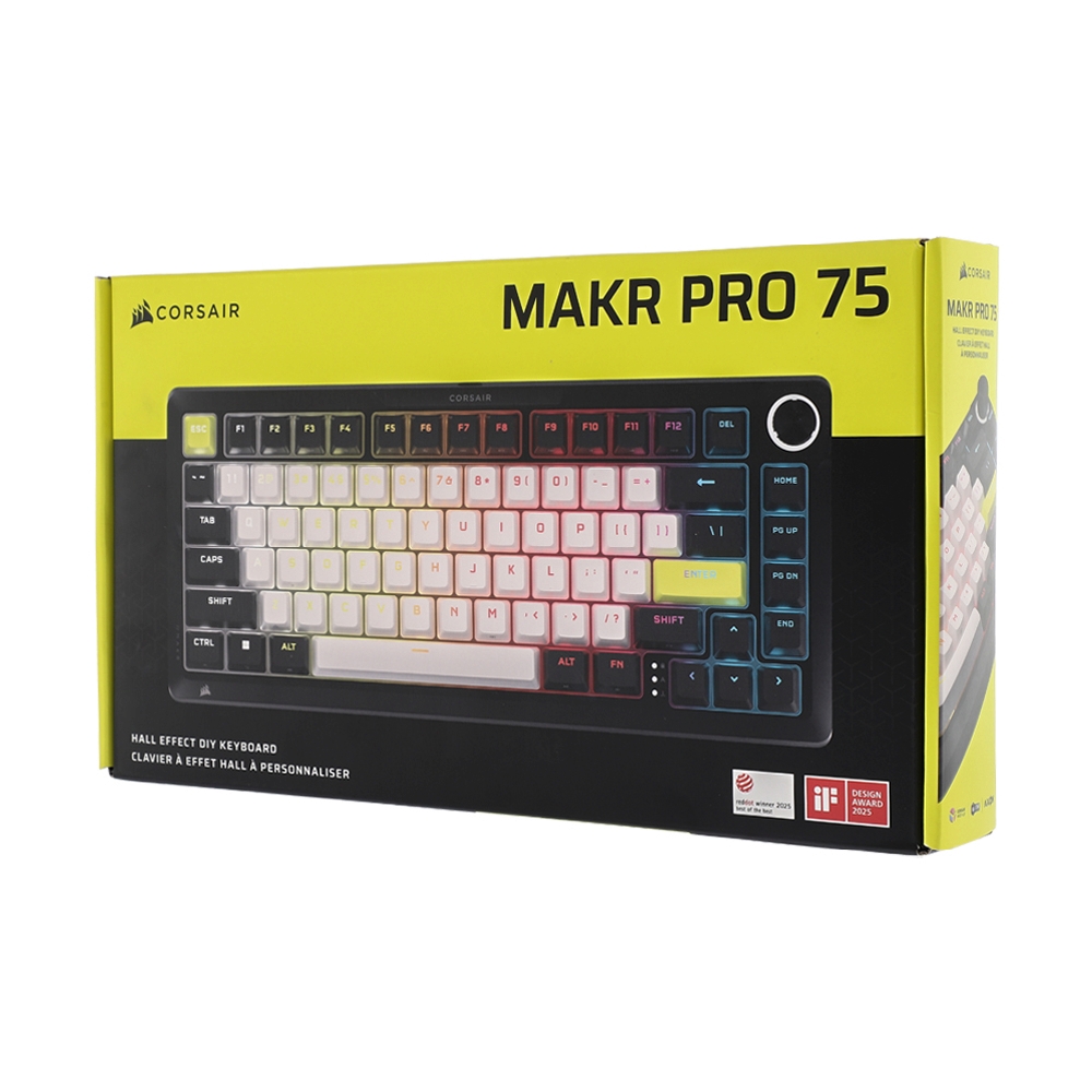 KEYBOARD CORSAIR MAKR PRO 75 RGB BLACK EN (MGX HYPERDRIVE SWITCH คีย์บอร์ด)