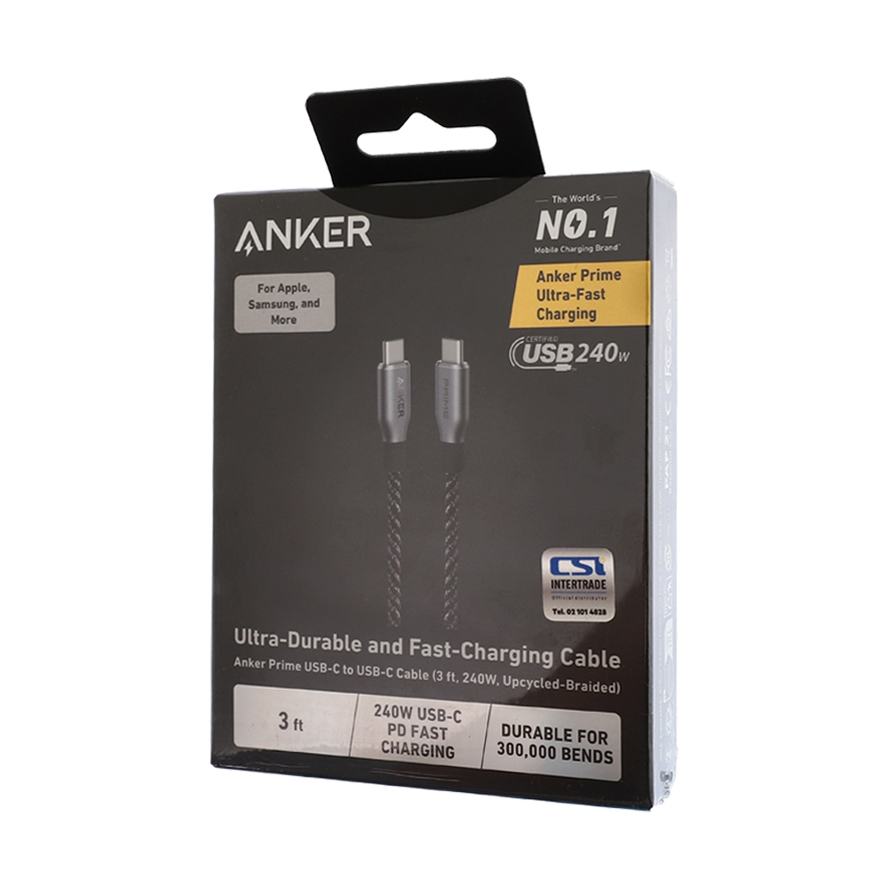 ANKER สายชาร์จ Type-C To Type-C 240W 0.9M Black (A88E2011)