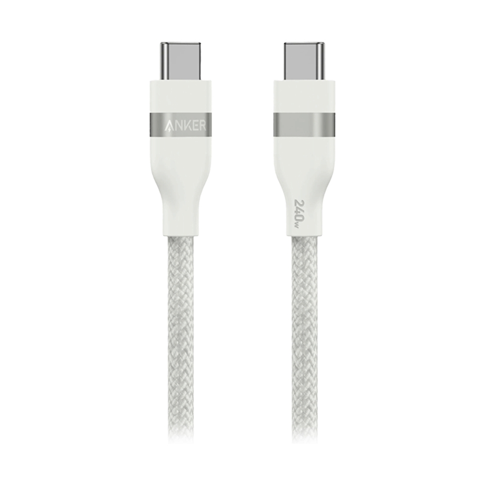 ANKER สายชาร์จ Type-C To Type-C 240W 0.9M Braided White (A82E2H21)