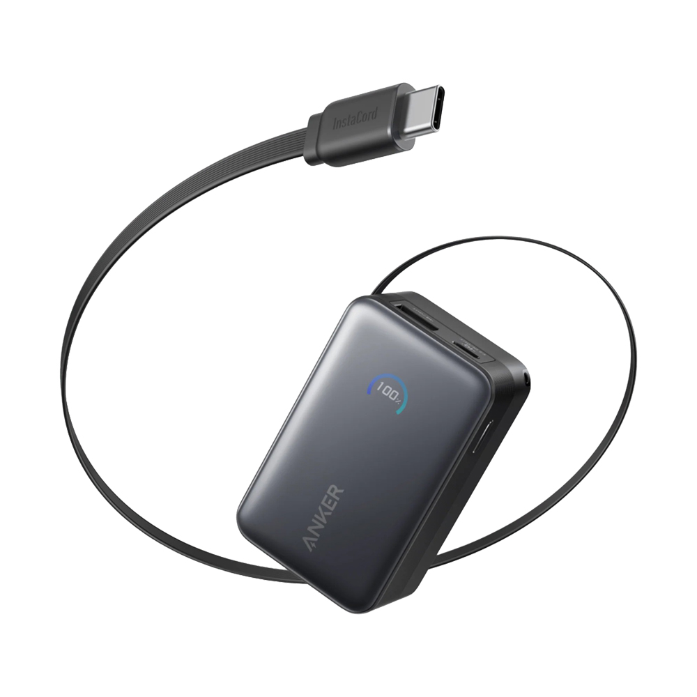 POWER BANK 10000 mAh ANKER NANO Retractable Type-C (A1638H11,45W) Black