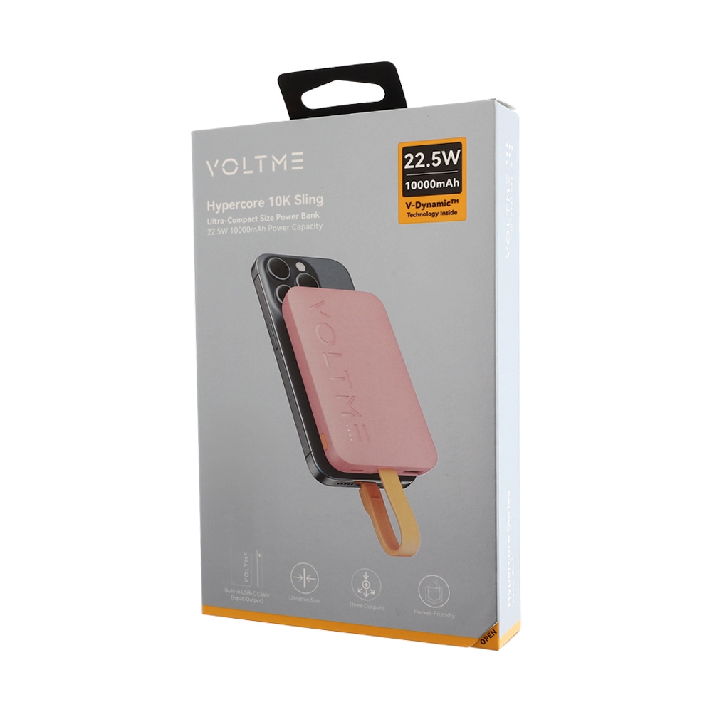 POWER BANK 10000 mAh VOLTME Hypercore Sling (22.5W,B3040) Pink