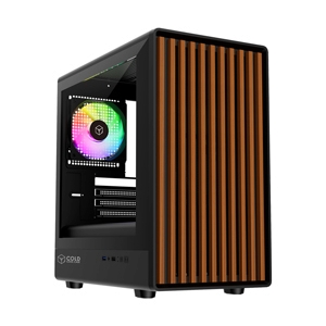 mATX CASE (NP) COLD COOL CASE W9 WOOD BLACK