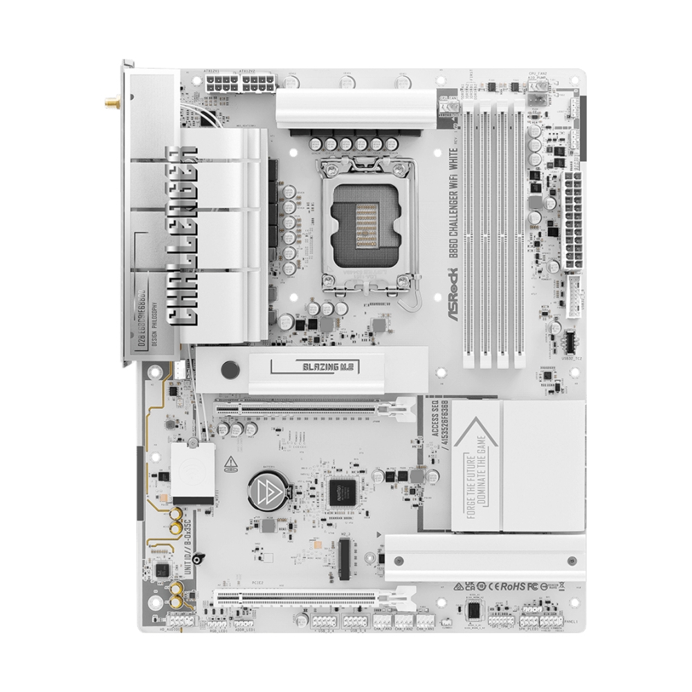 MAINBOARD (1851) ASROCK B860 CHALLENGER WIFI DDR5 WHITE
