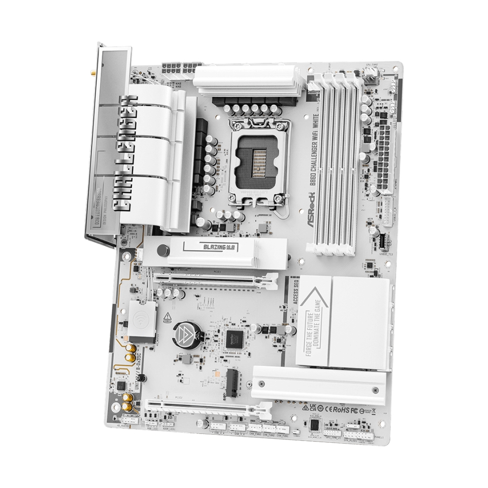 MAINBOARD (1851) ASROCK B860 CHALLENGER WIFI DDR5 WHITE