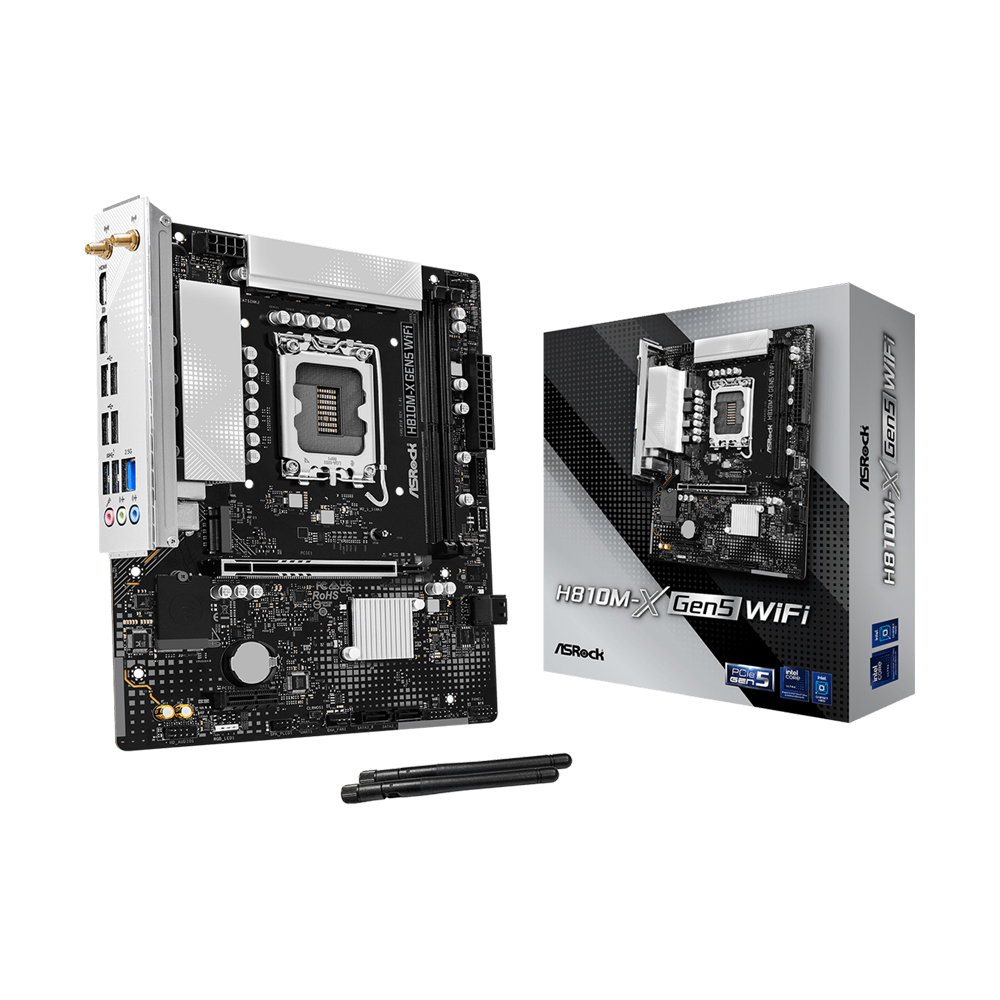 MAINBOARD (1851) ASROCK H810M-X GEN5 WIFI DDR5