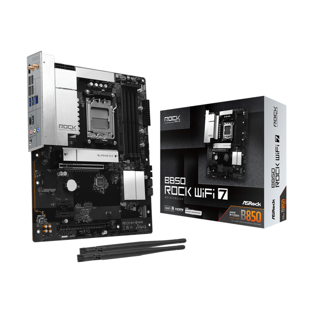 MAINBOARD (AM5) ASROCK B850 ROCK WIFI7 DDR5