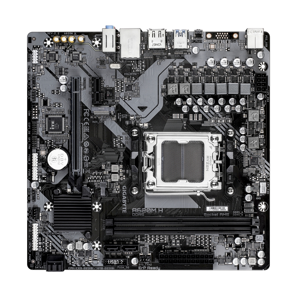 MAINBOARD (AM5) GIGABYTE A620M H DDR5 (REV 2.2)