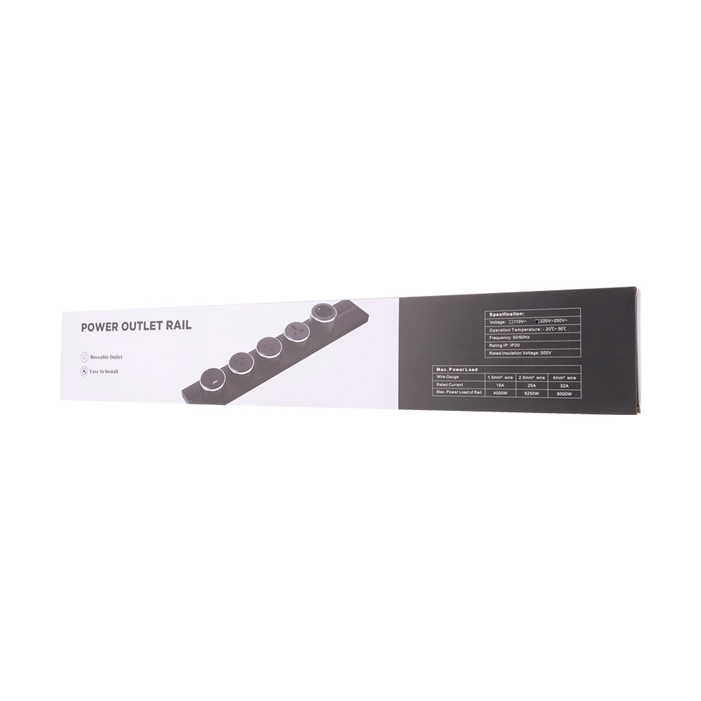 POWER TRACK (ราง) 40CM TOSHINO PT-40BK Black