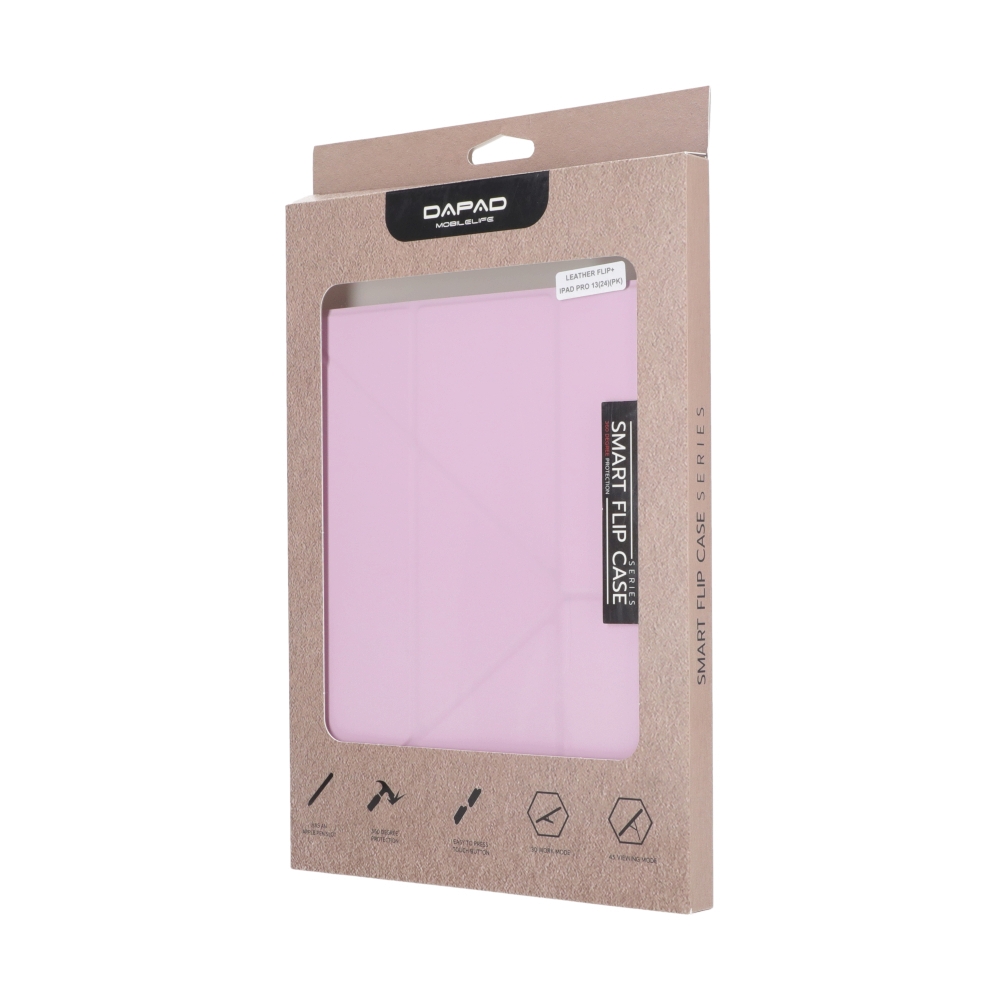 Case iPad Pro 13" DaPad Leather Flip - Pink