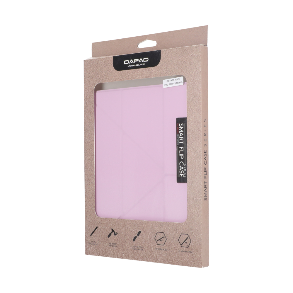 Case iPad Pro 13" DaPad Leather Flip - Pink
