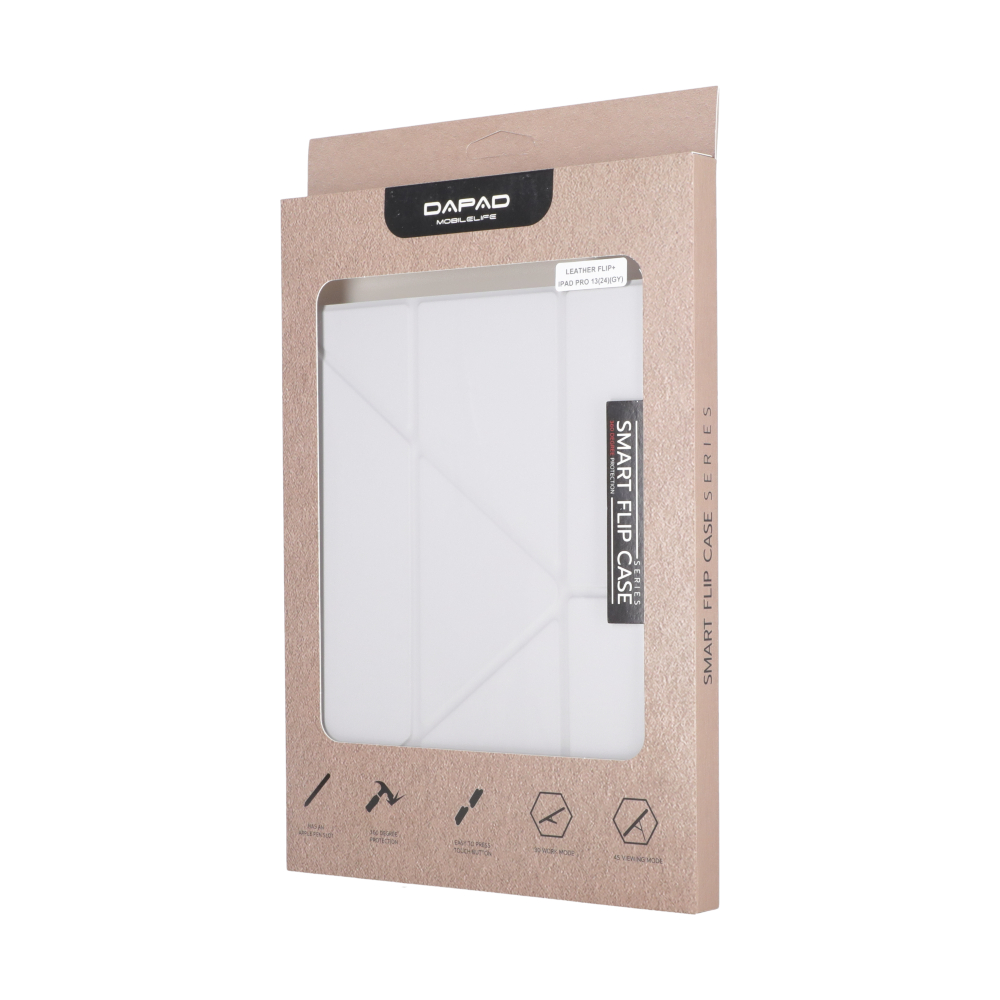Case iPad Pro 13" DaPad Leather Flip - Grey