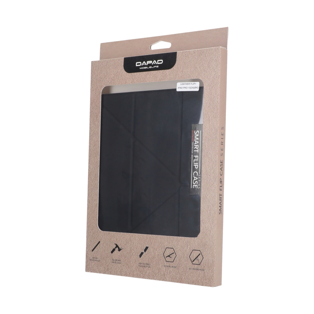 Case iPad Pro 13" DaPad Leather Flip - Black