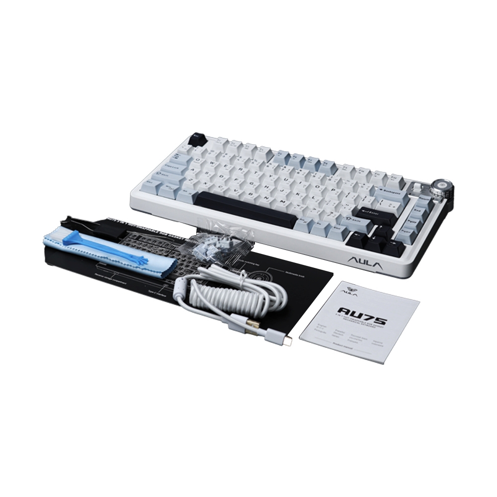 KEYBOARD WIRELESS BLUETOOTH AULA AU75 GLACIER BLUE (STAR SWITCH คีย์บอร์ด)