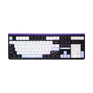 KEYBOARD WIRELESS BLUETOOTH AULA H108 BLACK WHITE PURPLE (LIGHT SILENT SWITCH คีย์บอร์ด)