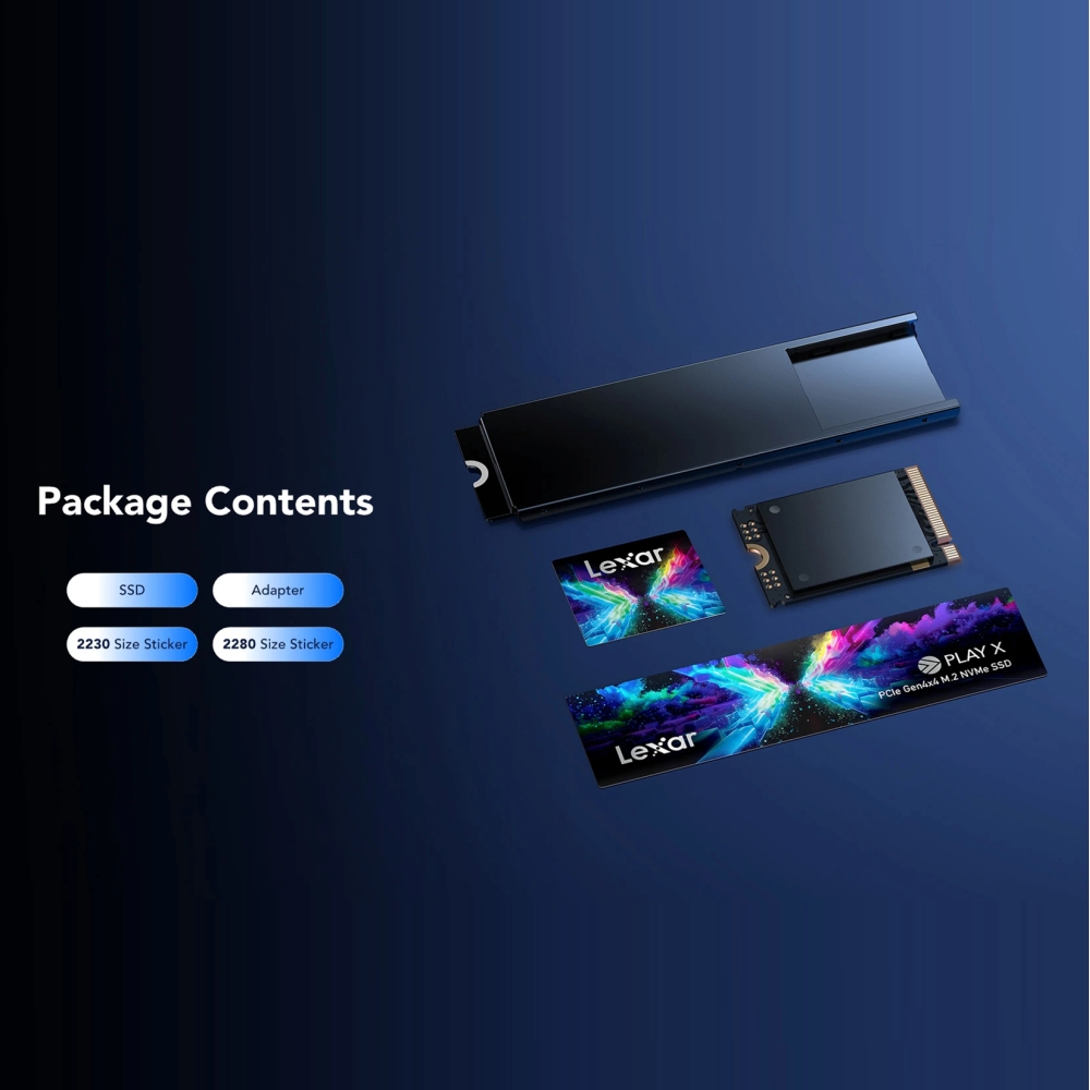 512 GB SSD M.2 PCIe 4.0 LEXAR PLAY X NVMe M.2 2030 /M.2 2230/ M.2 2280