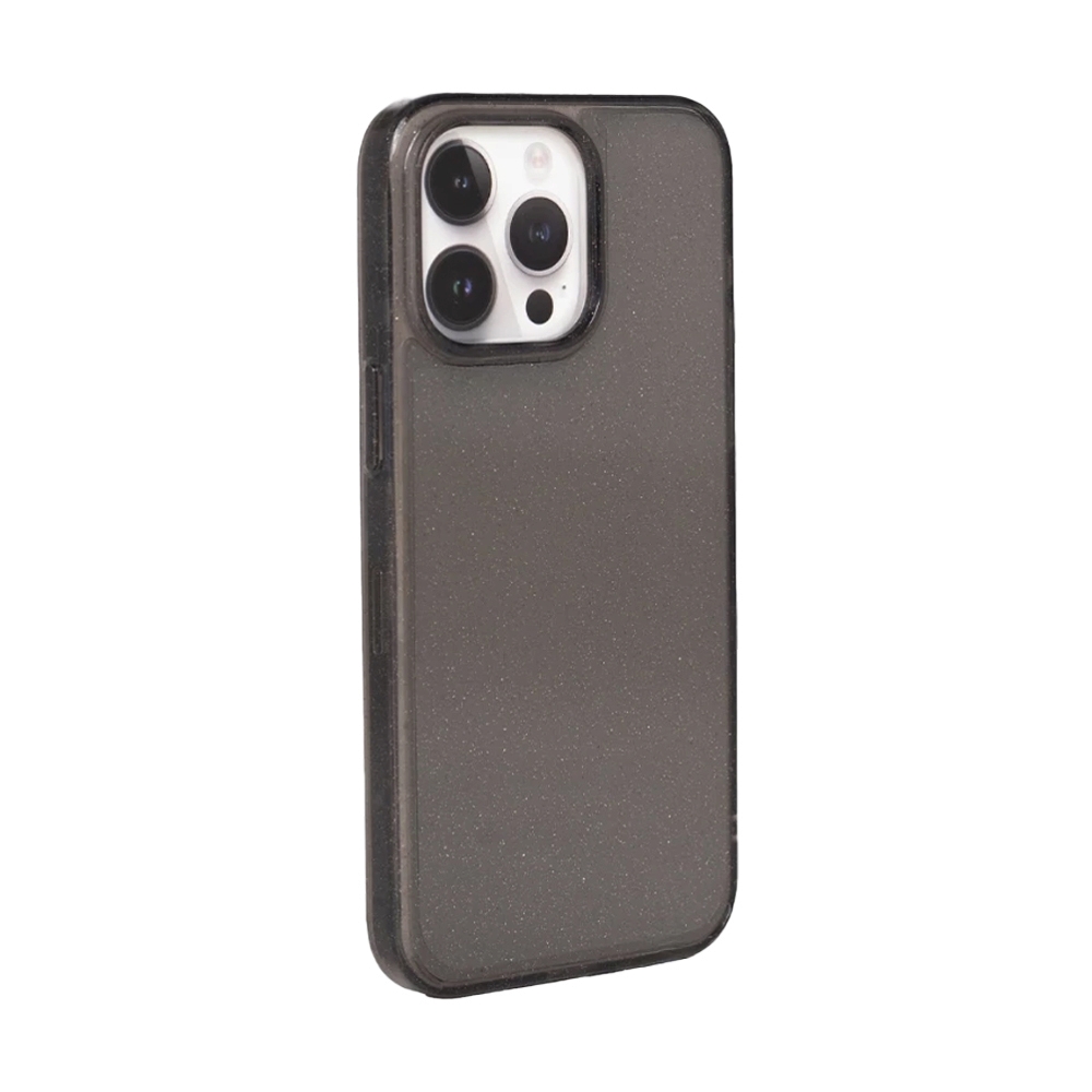 Case iPhone 15 LOGIN Gliter Case-Transparent Black