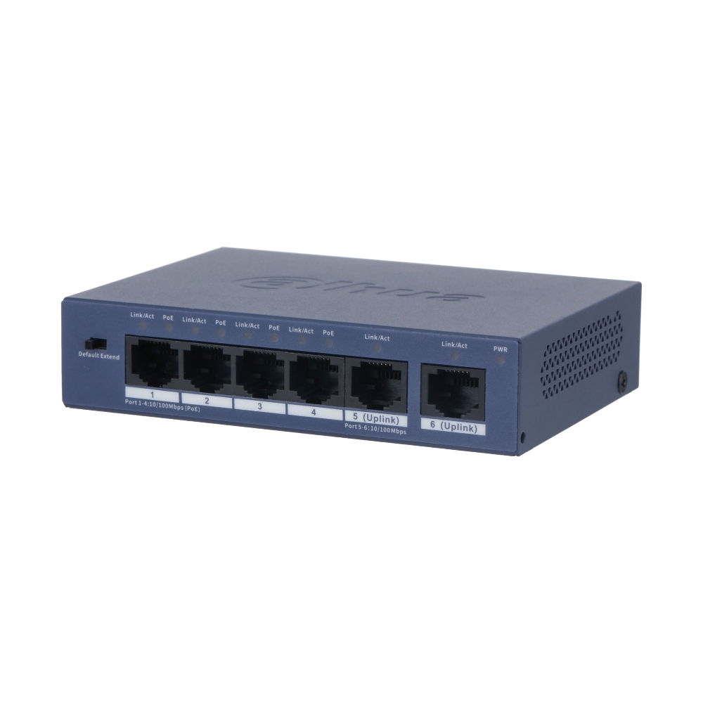 Switching Hub 6 Port DAHUA (DH-S3006-4ET-36) (4",4 PoE)