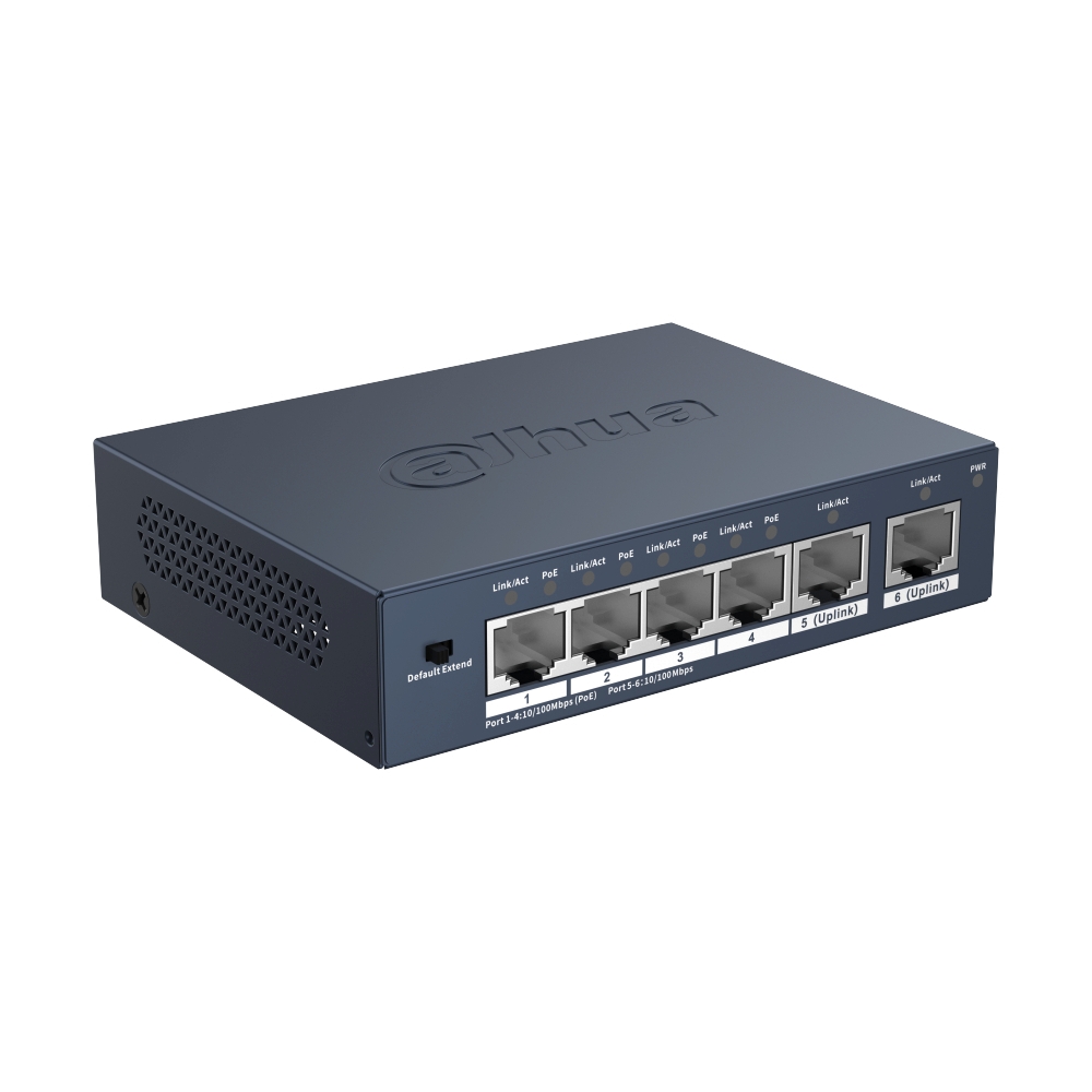 Switching Hub 6 Port DAHUA (DH-S3006-4ET-36) (4",4 PoE)