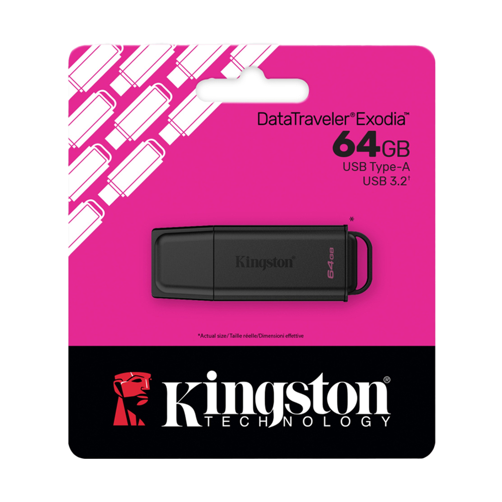 64GB Flash Drive KINGSTON Data Traveler Exodia (DTXG2) Black