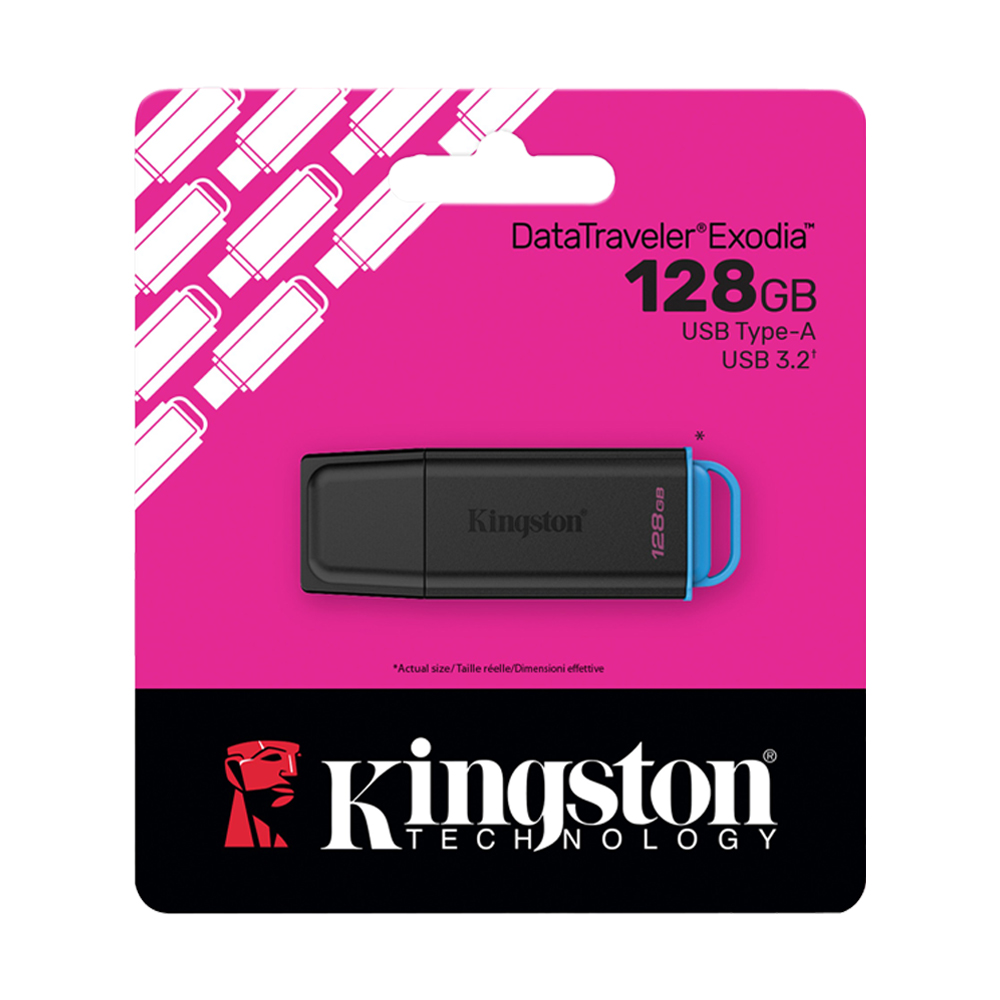 128GB Flash Drive KINGSTON Data Traveler Exodia (DTXG2) Black
