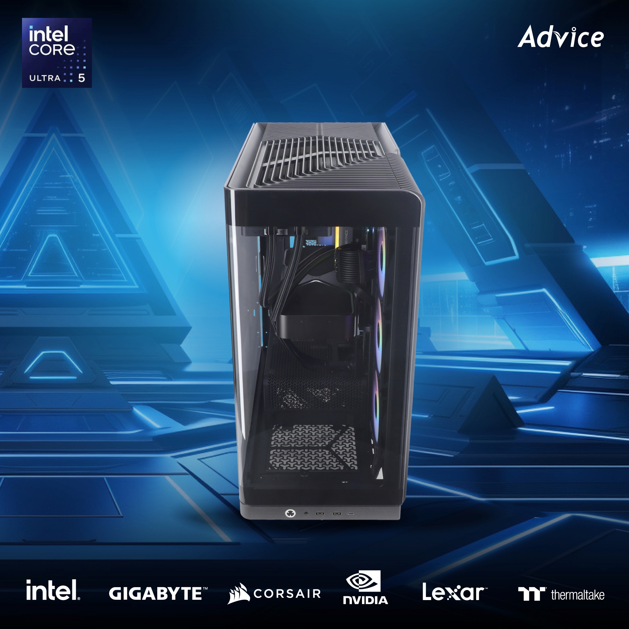 คอมประกอบ Advice x AIRA : Computer Set intel #i425 ULTRA 7 270K PLUS RTX5090 32GB NVIDIA FE FOUNDERS EDITION (D7)