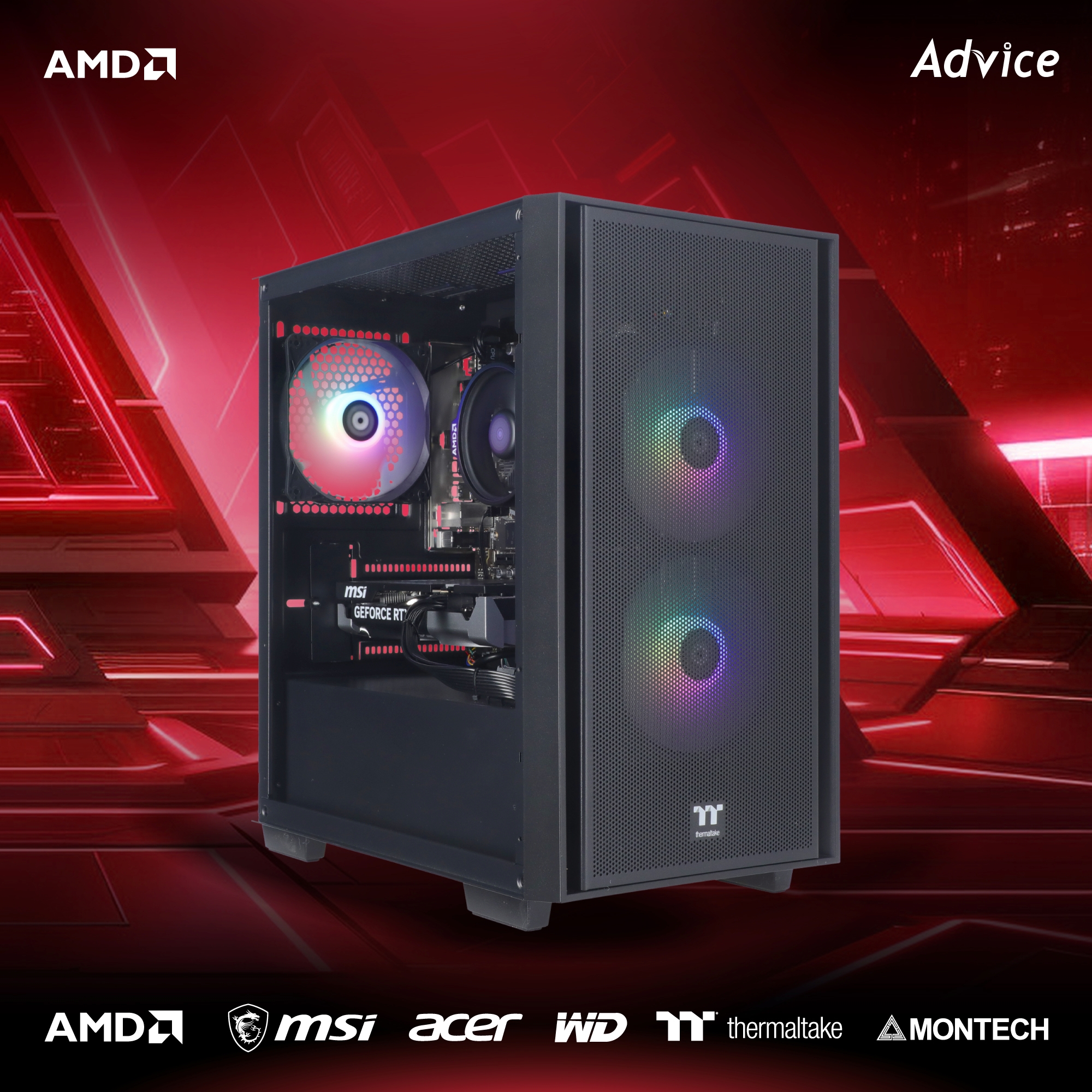 คอมประกอบ Advice x AIRA : Computer Set AMD #A284 RYZEN 5 5600 RTX5060 8GB MSI VENTUS 2X V1 (OC/D7)