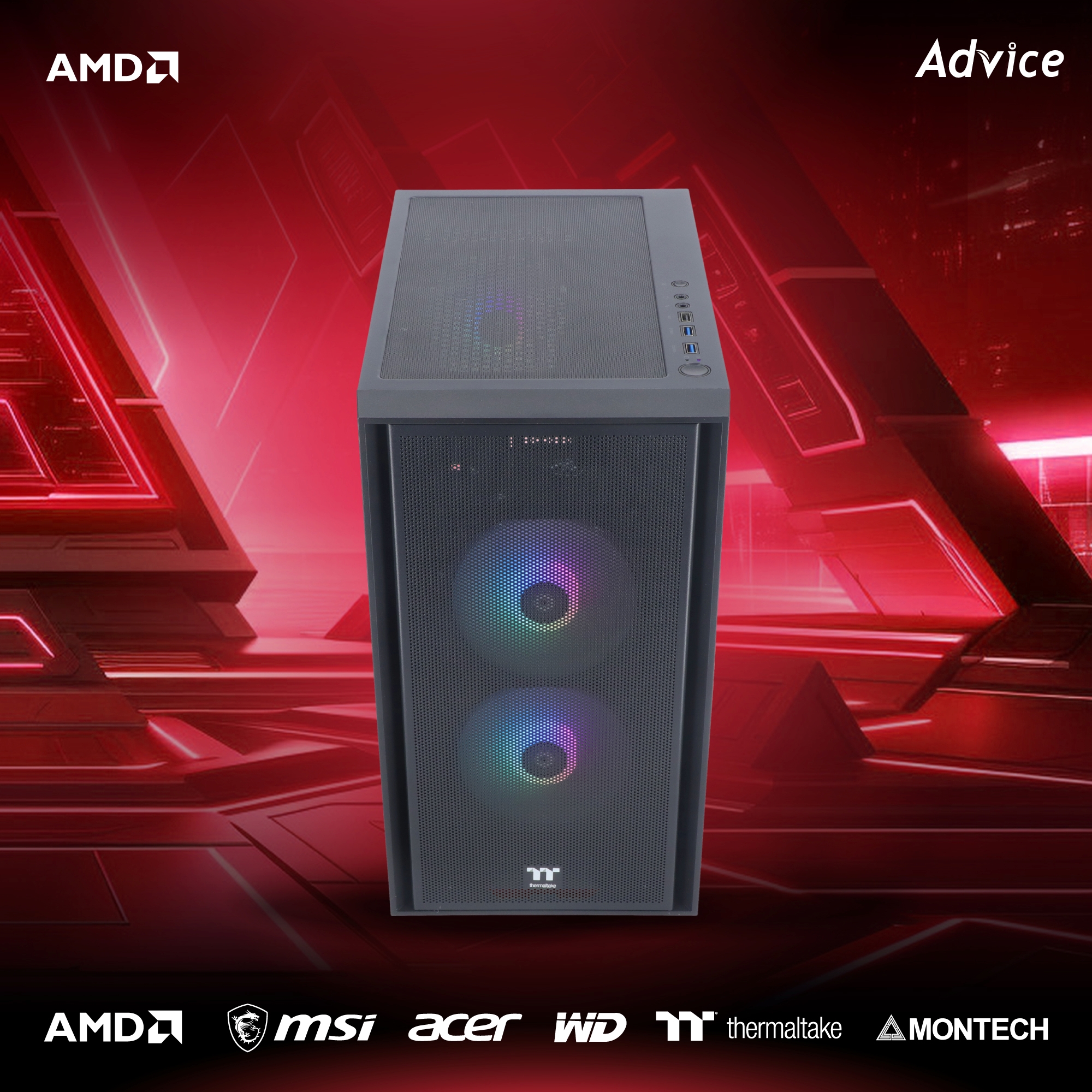 คอมประกอบ Advice x AIRA : Computer Set AMD #A284 RYZEN 5 5600 RTX5060 8GB MSI VENTUS 2X V1 (OC/D7)