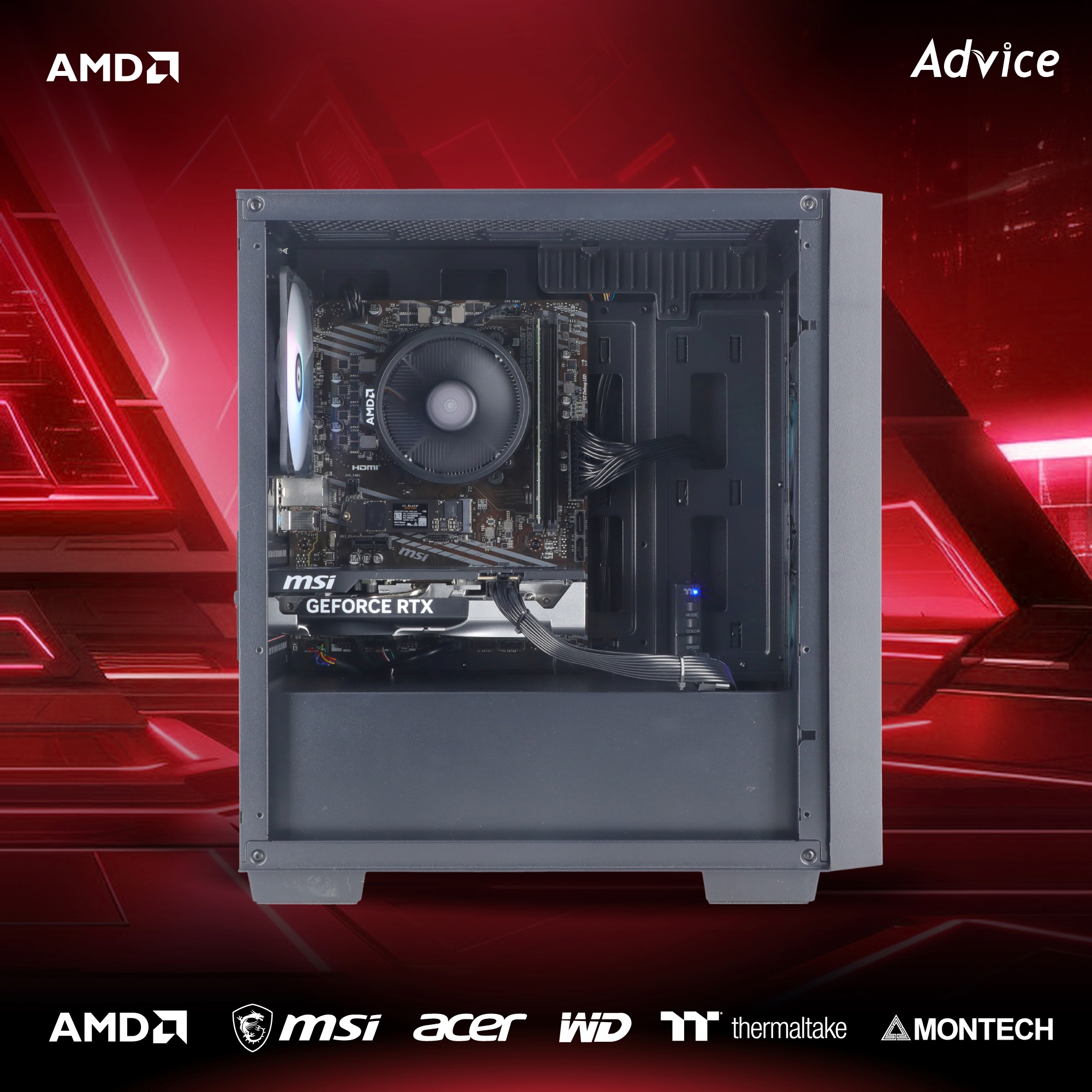 คอมประกอบ Advice x AIRA : Computer Set AMD #A284 RYZEN 5 5600 RTX5060 8GB MSI VENTUS 2X V1 (OC/D7)