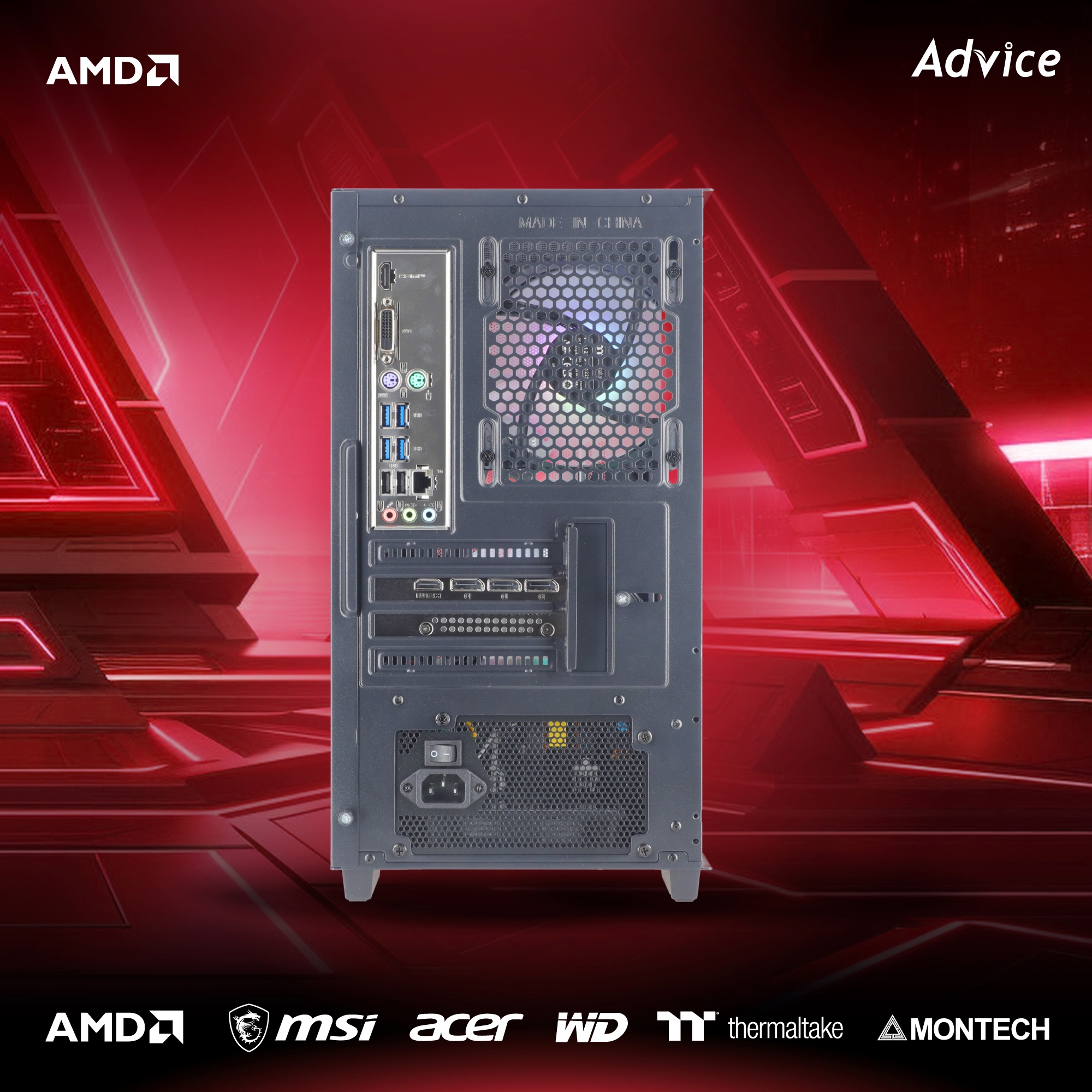 คอมประกอบ Advice x AIRA : Computer Set AMD #A284 RYZEN 5 5600 RTX5060 8GB MSI VENTUS 2X V1 (OC/D7)