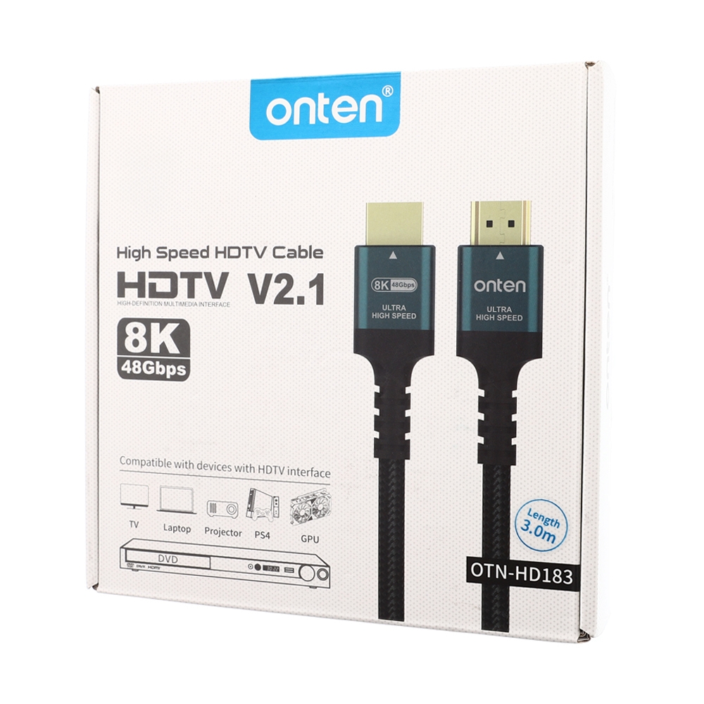 Cable HDTV 8K (V.2.1) M/M (3M) ONTEN HD183