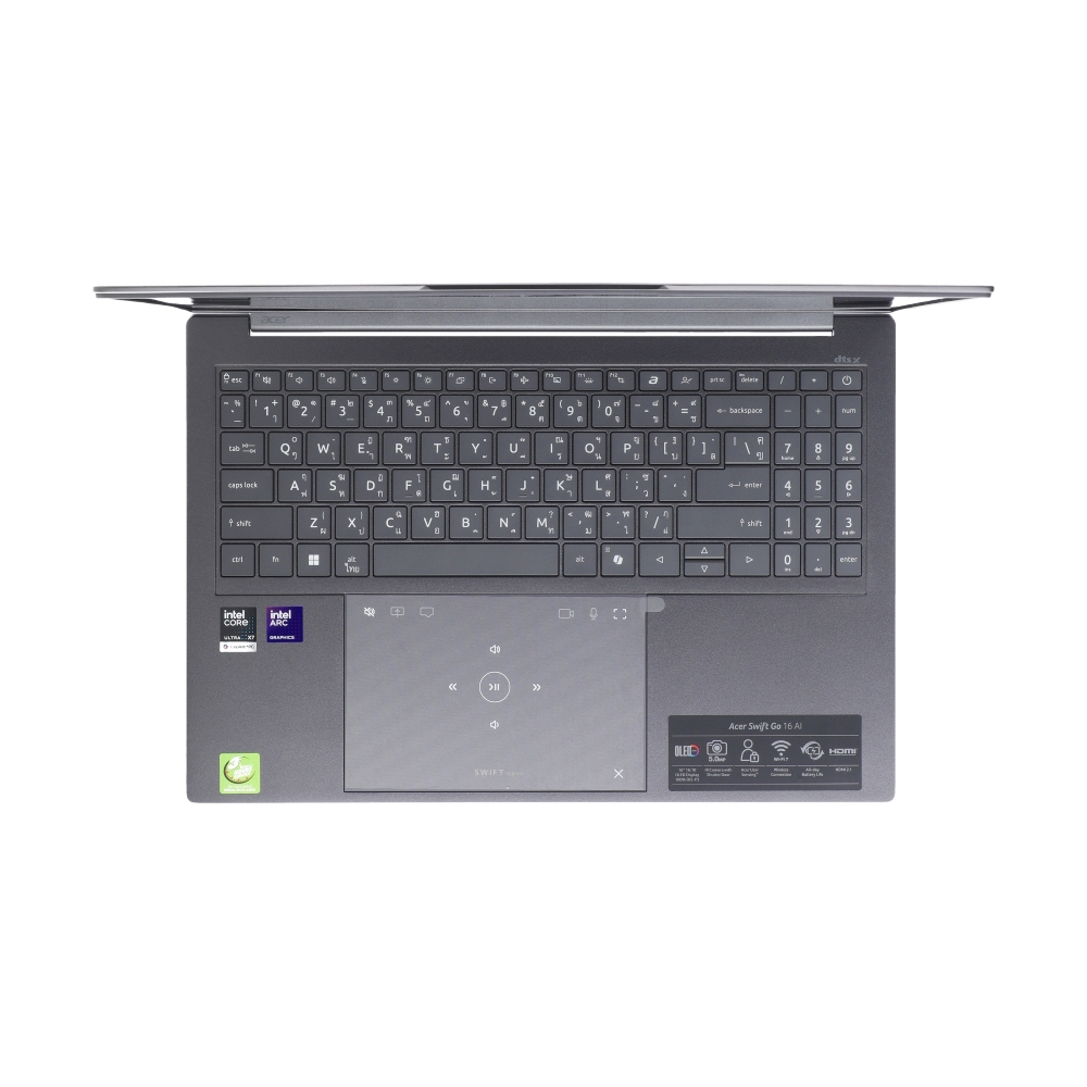 Notebook Acer Swift Go 16 AI SFG16-I71-708E (Titanium Gray)