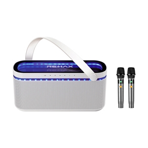 (1.0) ลำโพงปาร์ตี้ REMAX (RB-MB09) + MIC BLUETOOTH WHITE