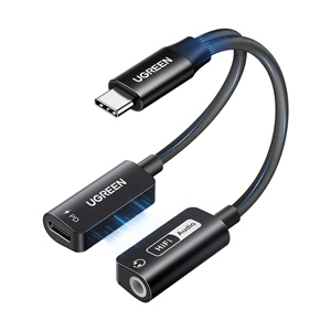 Converter Type-C 2 IN 1 TO 3.5mm Aux + USB-C UGREEN (25837)