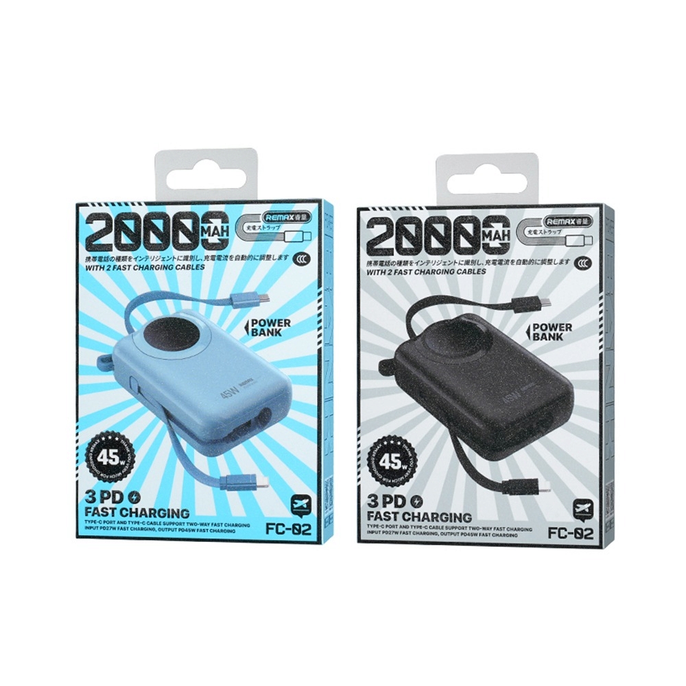 POWER BANK 20000 mAh REMAX (FC-02,45W) Blue