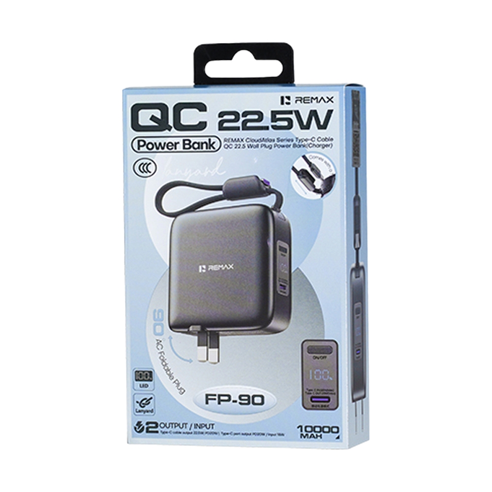 POWER BANK 10000 mAh REMAX (FP-90,22.5W) Tarnish