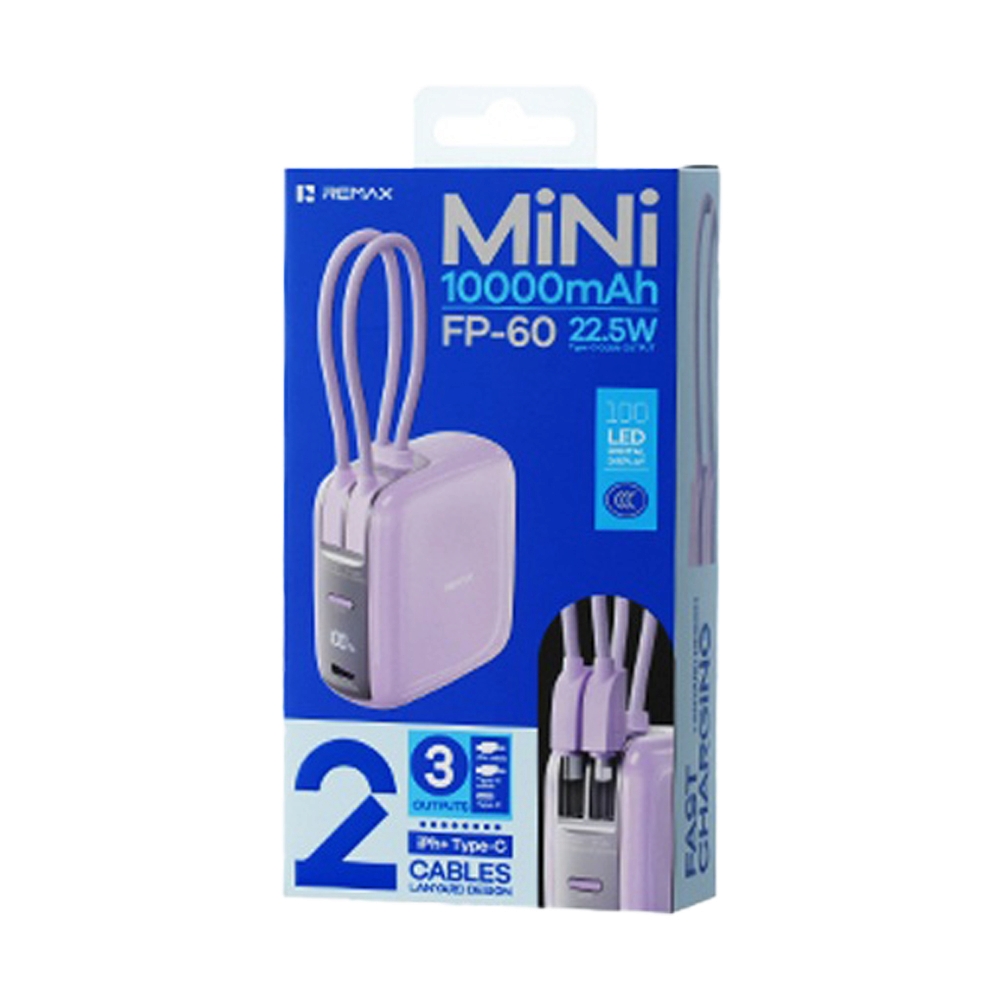 POWER BANK 10000 mAh REMAX (FP-60,22.5W) Purple
