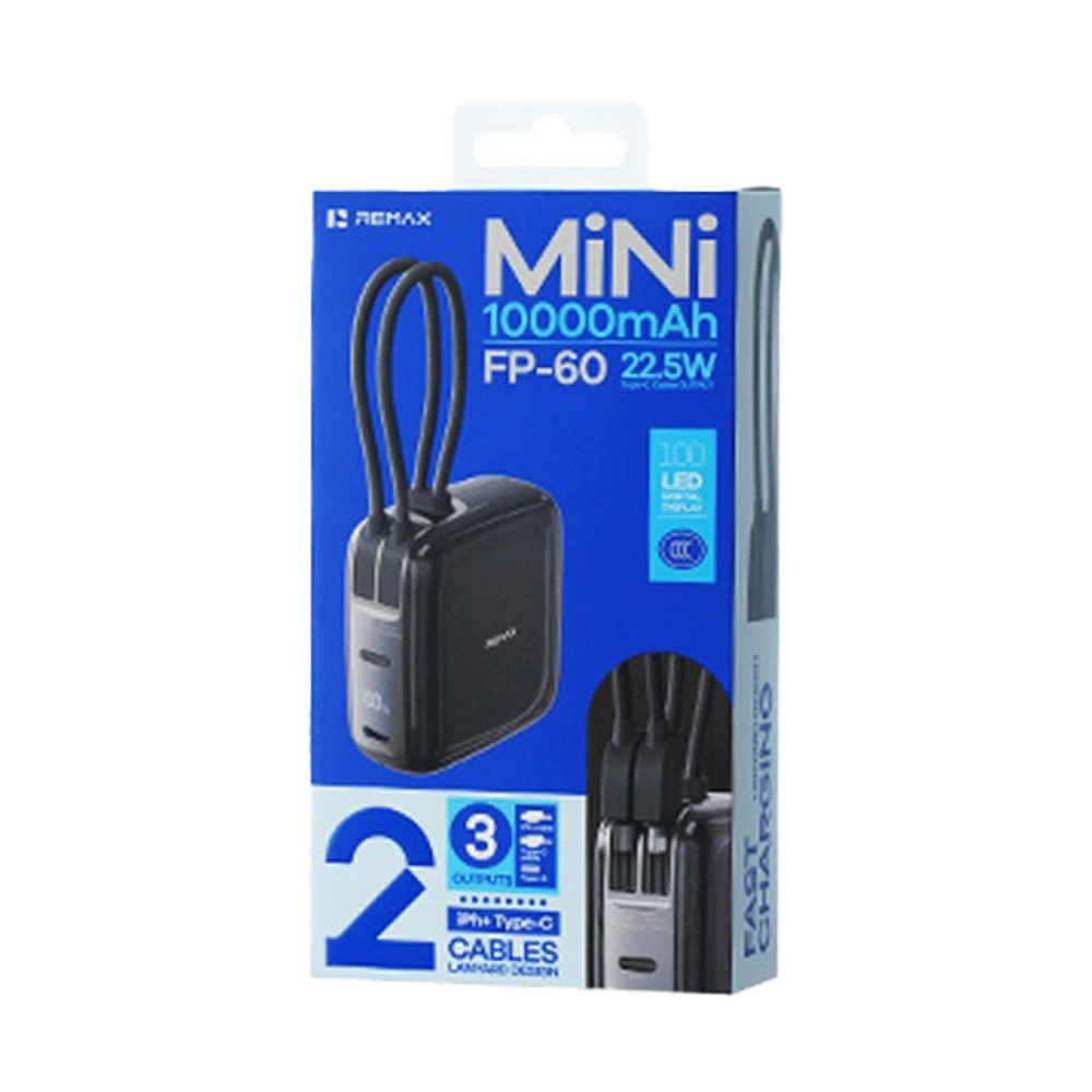 POWER BANK 10000 mAh REMAX (FP-60,22.5W) Black