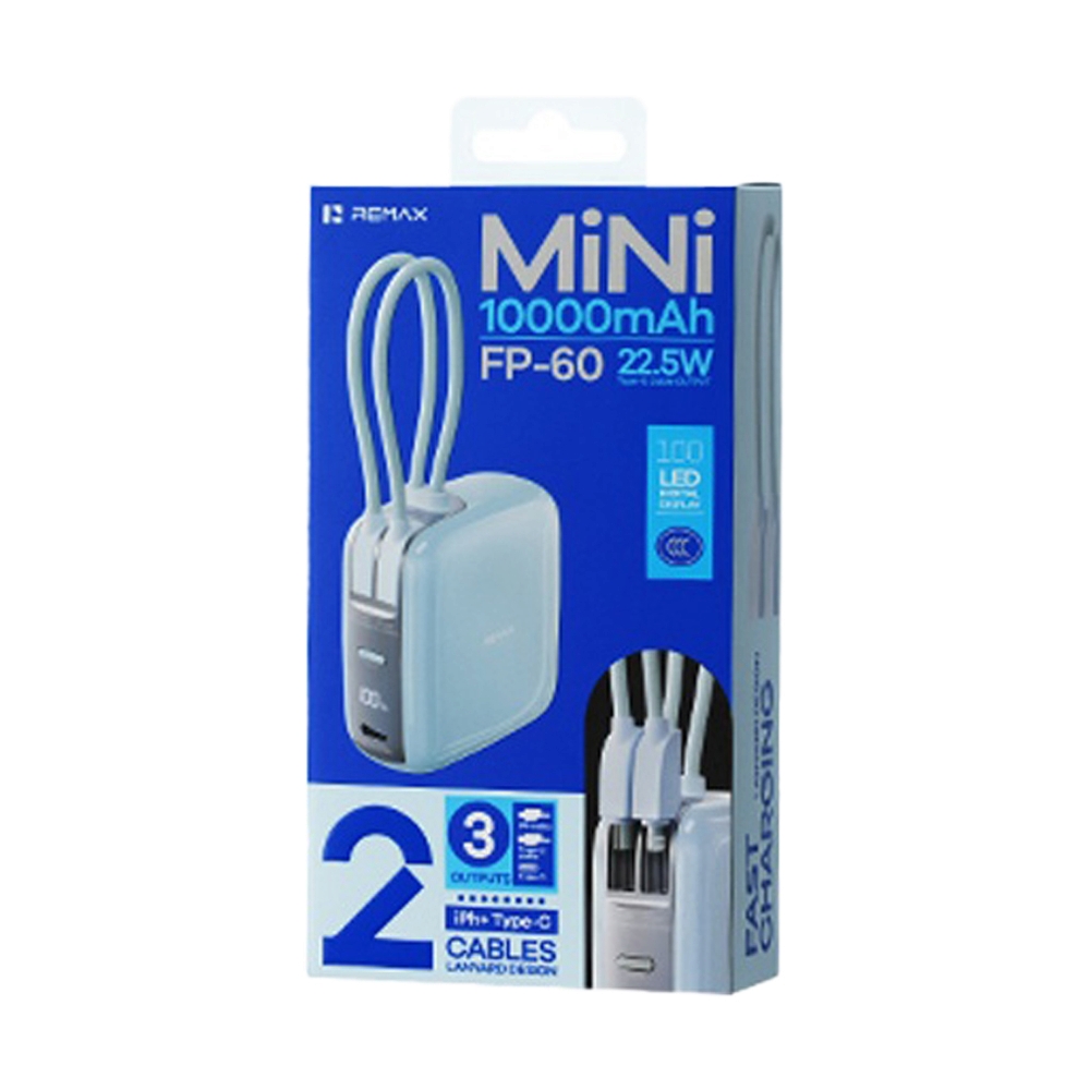 POWER BANK 10000 mAh REMAX (FP-60,22.5W) Blue