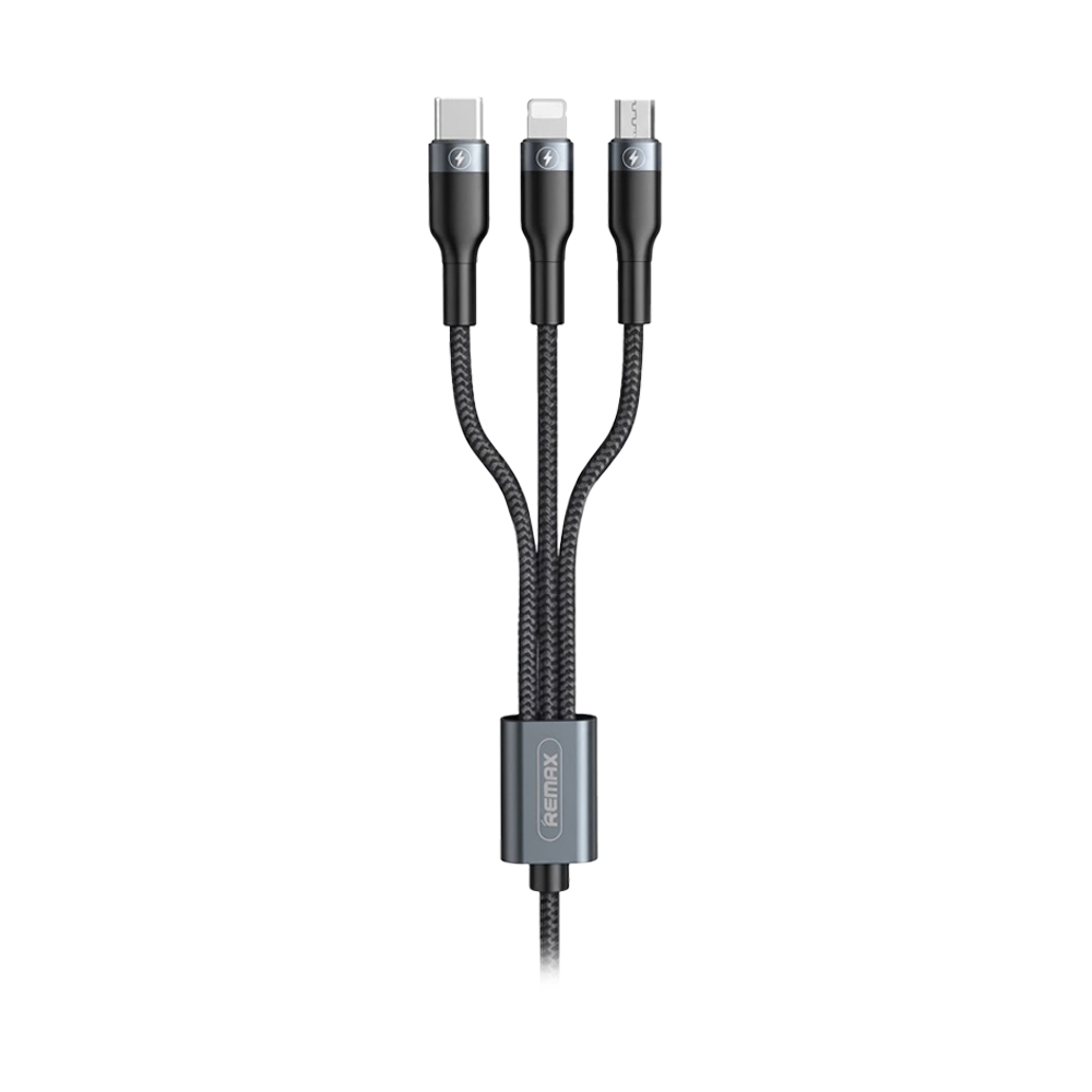 1.2M Cable Charger 3in1 REMAX (15W,RC-070th) Black