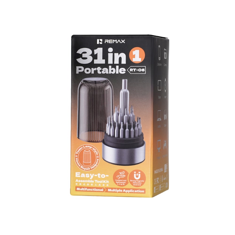 REMAX ชุดเครื่องมือไขควง Tool kit 31 in 1 (RT-06) Gray