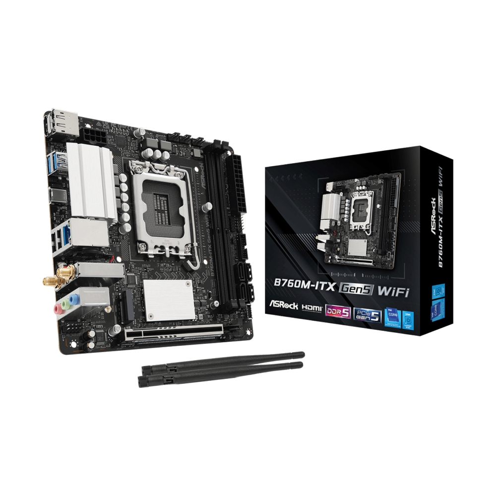 MAINBOARD (1700) ASROCK B760M-ITX GEN5 WIFI DDR5