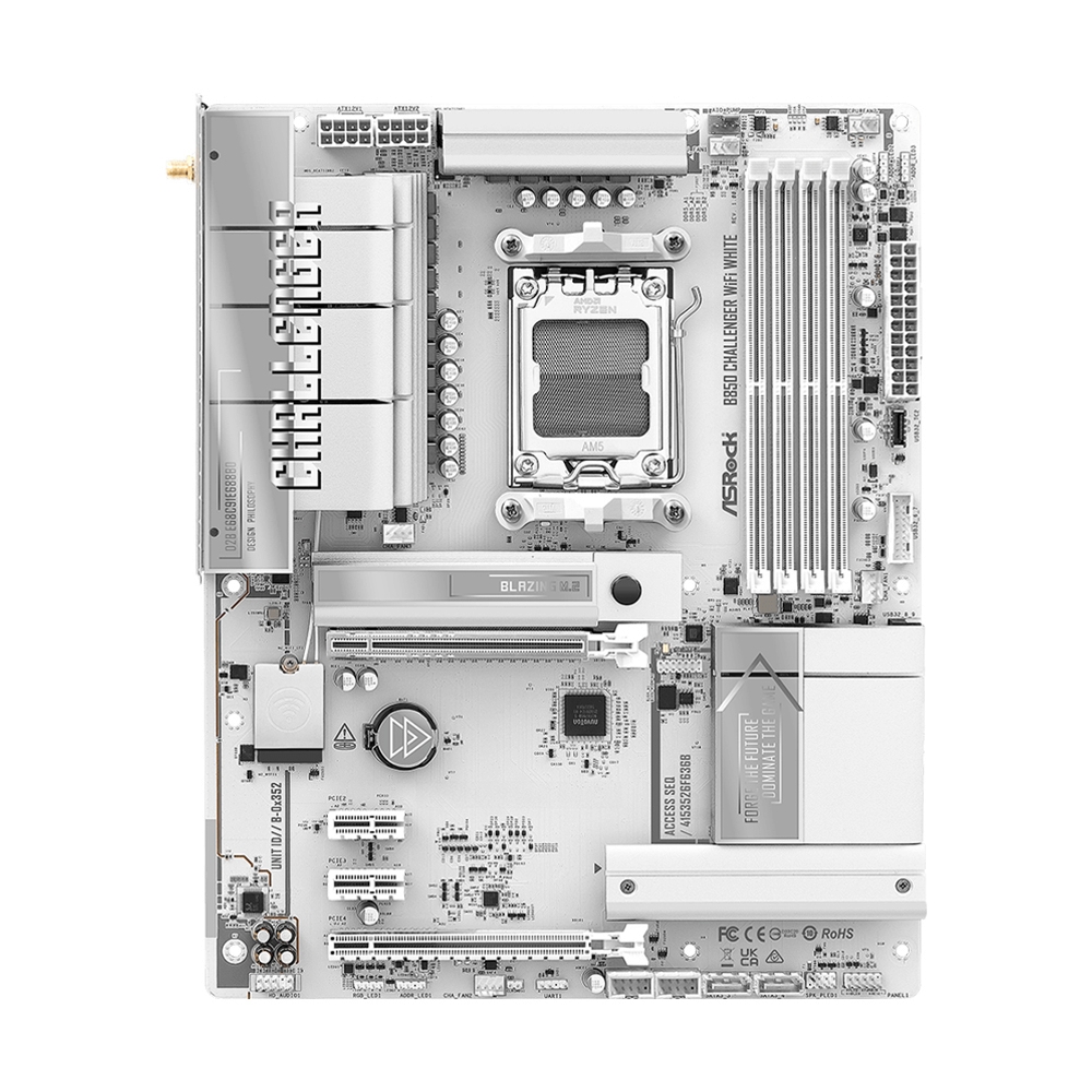 MAINBOARD (AM5) ASROCK B850 CHALLENGER WIFI DDR5 WHITE