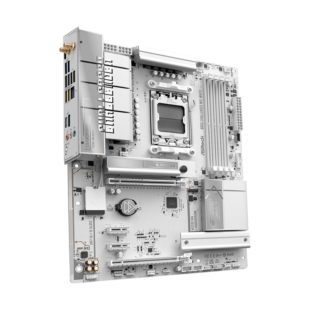 MAINBOARD (AM5) ASROCK B850 CHALLENGER WIFI DDR5 WHITE