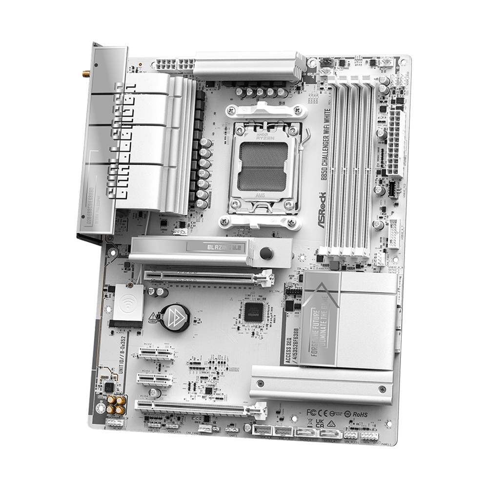 MAINBOARD (AM5) ASROCK B850 CHALLENGER WIFI DDR5 WHITE