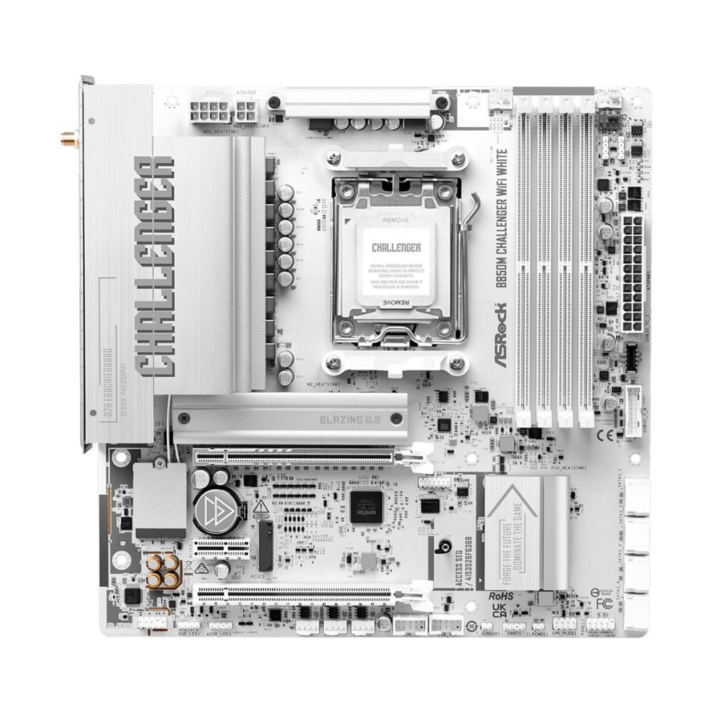 MAINBOARD (AM5) ASROCK B850M CHALLENGER WIFI DDR5 WHITE